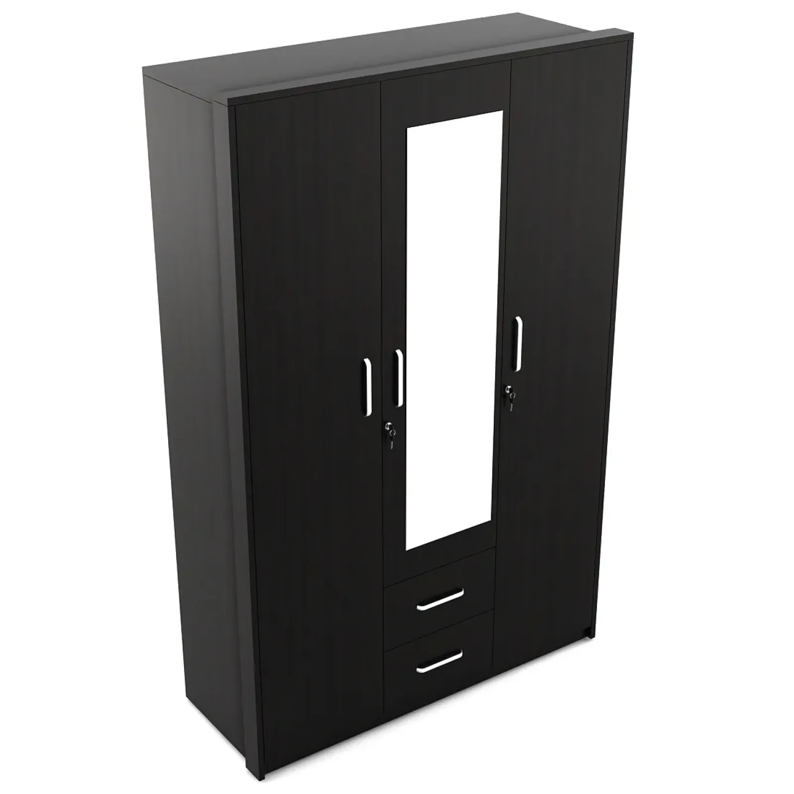 Apex 3 Door Dresser Wardrobe - Natural Wenge Woodpore